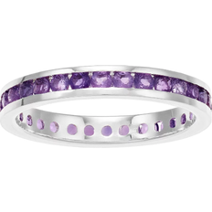 Traditions Jewelry Company Channel-Set February Birthstone Ring - Silver/Amethyst