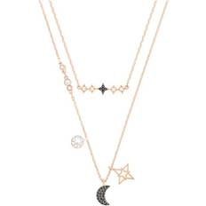 Swarovski Jewelry Sets Swarovski Symbolic Moon and Star Necklace - Rose Gold/Multicolour