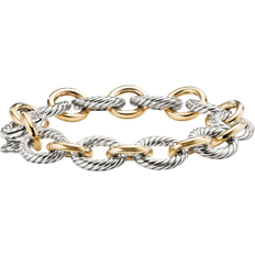 David Yurman Large Oval Link Bracelet - Silver/Gold