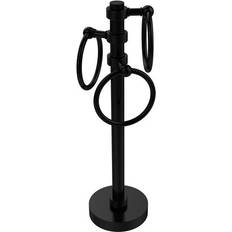 Allied Brass Vanity Top 3 Towel Ring Guest Towel Holder with Groovy Accents (983G-BKM)