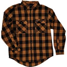 Smith Buffalo 2-Pocket Flannel Shirt - Heather Camel Brown/Black
