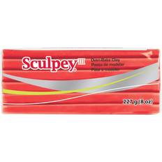 Polymer Clay Sculpey III 8 oz, Red Hot Red