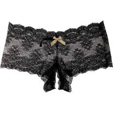 Hanky Panky Clothing Hanky Panky Luxe Lace Crotchless Brief - Black