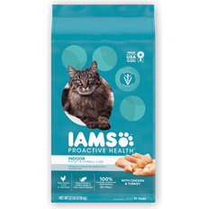 IAMS Cats Pets IAMS Proactive Health Adult Indoor Weight & Hairball Care with Chicken & Turkey 10
