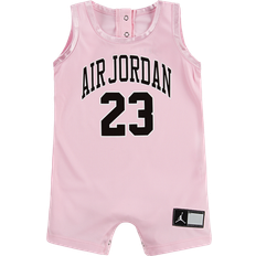 Nike Infant Jordan Jersey Romper - Pink Foam/Black (656169-A9)