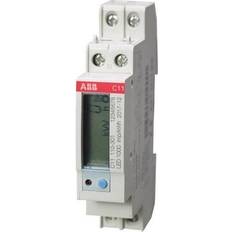 ABB Strømmåler ABB Måler kWh, 1-polet nul, direkte måling klasse 1, 40A, 230V AC, ikke MID, 1000puls/kwh, 17,5mm bred