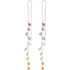 Pernille Corydon Rainbow Earchains - Silver/Multicolour
