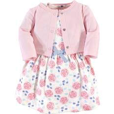 Touched By Nature Organic Cotton Dress & Cardigan - Pink Rose (10167715)