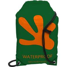 Gecko Drawstring Waterproof Backpack - Hunter Green/Orange