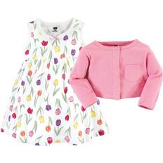 Hudson Other Sets Children's Clothing Hudson Cotton Dress and Cardigan Set - Spring Tulips (10116663)