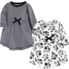 Babies Dresses Touched By Nature Organic Cotton Long Sleeve Dresses 2-pack - Black Floral (10161211)