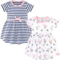 Babies Dresses Touched By Nature Organic Cotton Dress 2-pack - Rose & Berries (10167464)