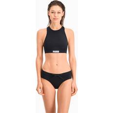 Damen Bikinis Puma Racerback Swim Top - Black