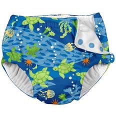 Green Sprouts Snap Reusable Absorbent Swim Diaper - Royal Blue Turtle Journey