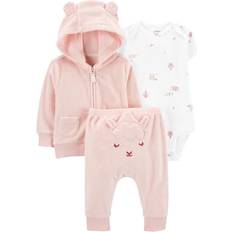 Other Sets Children's Clothing Carter's Baby's Terry Little Cardigan Set 3-pack - Pink/White (V_1N688610)