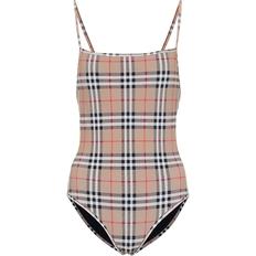 M Swimsuits Burberry Check Swimsuit - Archive Beige