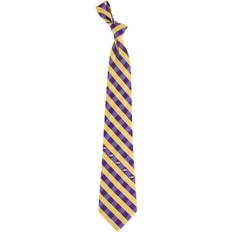 Eagles Wings LSU Tigers Check Tie - Purple/Gold