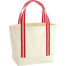 Westford Mill EarthAware Organic Tote Bag (One Size) (Natural/Classic Red)