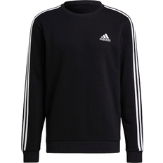 adidas Men's Sportwear Essentials Fleece 3-Stripes Sweatshirt - Black/White
