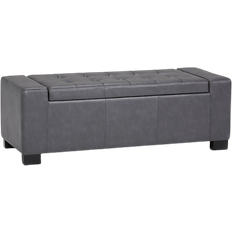 Simpli Home Laredo Leather Storage Bench 51x17.3"