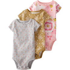 Carter's Rib Bodysuits 3-pack - Pink Floral
