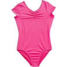 XL Swimwear Rainbeau Moves Girl's Princess Seam Cap Sleeve Leotard - Pink Bright