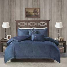 Cotton Bed Linen Woolrich Perry Denim Bedspread Blue (238.76x233.68)