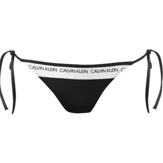 Calvin Klein Logo String Bikini Briefs - PVH Black