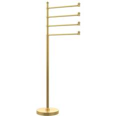 Allied Brass Southbeach Collection Free Standing 4 Pivoting Swing Arm Towel Stand (SB-84-UNL)