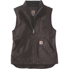 Carhartt Outerwear Carhartt Sherpa Lined Mock Neck Ladies Vest, brown, for Women