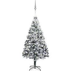 vidaXL Artificial with LEDs&Ball Set Green 240 cm PVC Christmas Tree