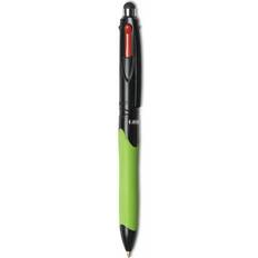 BIC 4-Color Retractable Ballpoint Pen, Assorted Ink, Blue Barrel, 1mm, Medium MM11