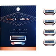 King c gillette Gillette King C. Neck Razor Blades 4-pack