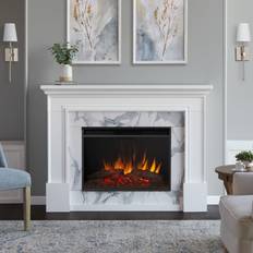 White Fireplaces Real Flame Merced Grand