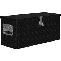 Aluminiumskasse vidaXL Aluminium Box 80x30x35 cm Black