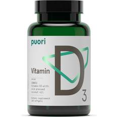 Puori Vitamins & Supplements Puori Vitamin D3, 62,5 mcg (2,500 IU) 120 Softgels 120