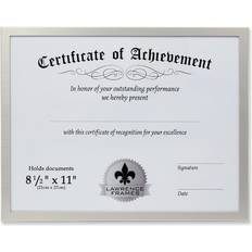 Lawrence Frames Document Metal Certificate Frame, Aluminum (240181) Quill Photo Frame