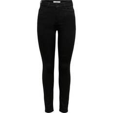 Damen Jeans Jacqueline de Yong New Nikki Life High Skinny Jeans - Black Denim
