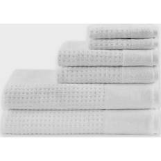 Textiles Madison Park Waffle Bath Towel White (137.16x71.12)