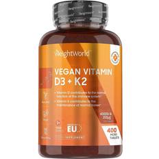 WeightWorld Vitamin D3 + K2 400 Stk.