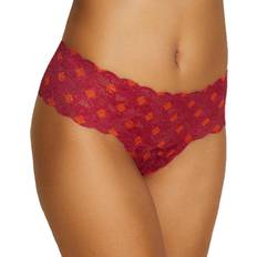Cosabella Never Say Never Printed Comfie Thong - Diamond Deep Ruby