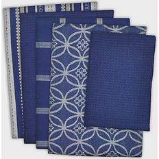 Kitchen Towels Design Imports 5 Piece Patterned Kitchen Towel Blue (71.12x45.72)
