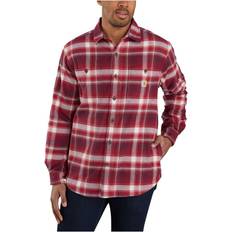 Herre - Røde Skjorter Carhartt Hamilton Fleece Lined Shirt - Oxblood