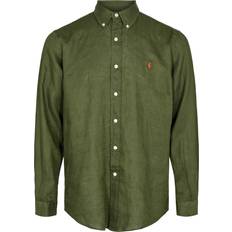 Grønne Skjorter Polo Ralph Lauren Custom Fit Linneskjorta Marinblå