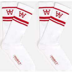 Wood Wood Unterwäsche Wood Wood Men's Con Socks 2-Pack - White/Red