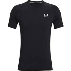 Herren - Polyester T-Shirts Under Armour HeatGear Fitted T-shirt - Black/White