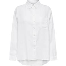 Damen - Weiß Hemden Only Solid Mixture Shirt - White