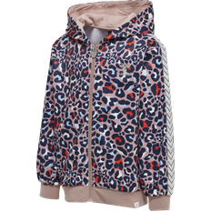 Leopardenmuster Kinderbekleidung Hummel Leonora Zip Jacket - Woodrose (213541-4852)