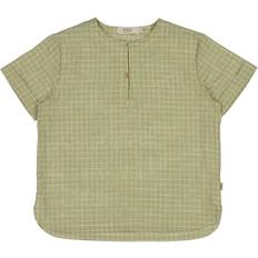Trykknapper T-skjorter Wheat Abraham Shirt - Green Check