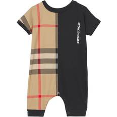 Burberry Playsuits Children's Clothing Burberry Baby Vintage Check Onesie - Black
